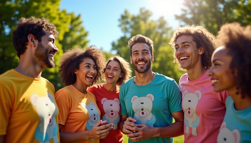 groupe de personnes qui portent le même tee-shirt