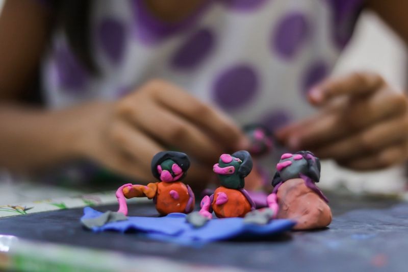 Création en pâte à modeler faite par un enfant